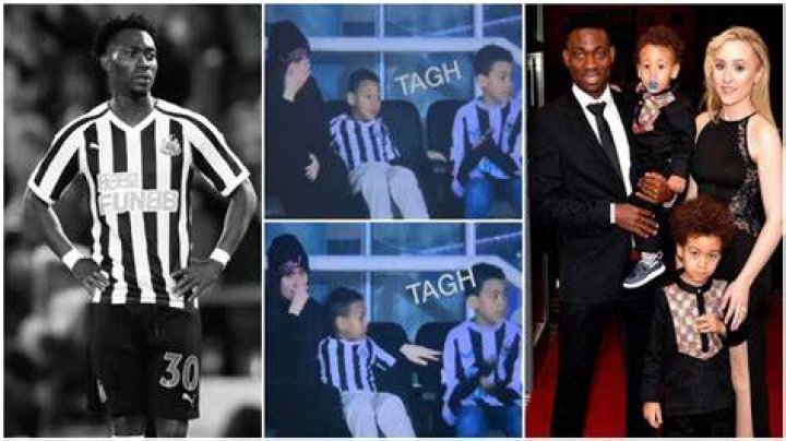 
Christian Atsu’s wife Marie-Claire Rupio, their children attend Newcastle vs Liverpool game at St James Park. Watch 
