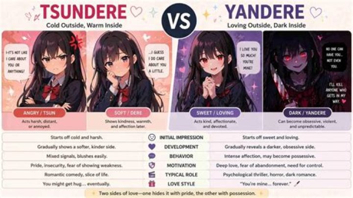 What are the traits of a tsundere