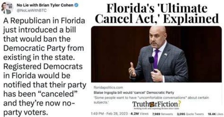 
What is Senator Blaise Ingoglia’s The Ultimate Cancel Act: How it plans to eliminate Florida Democratic Party 